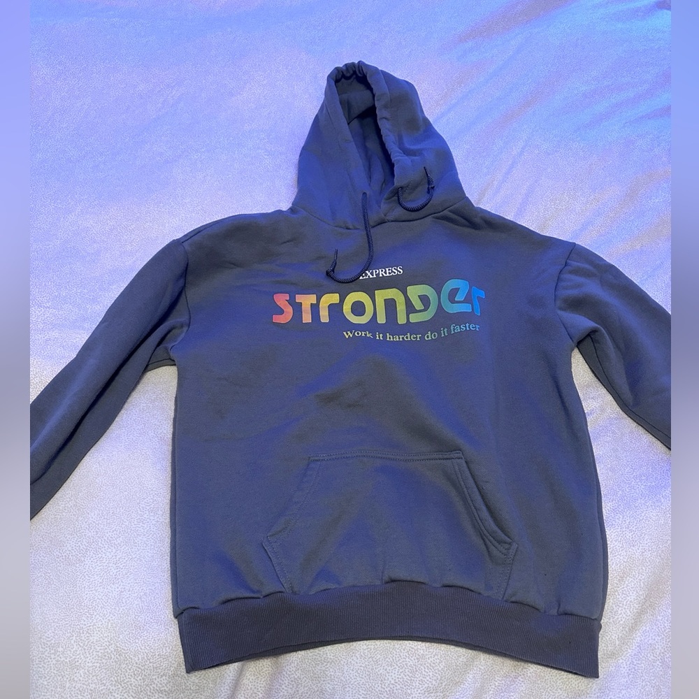 Grey Stronger Hoodie